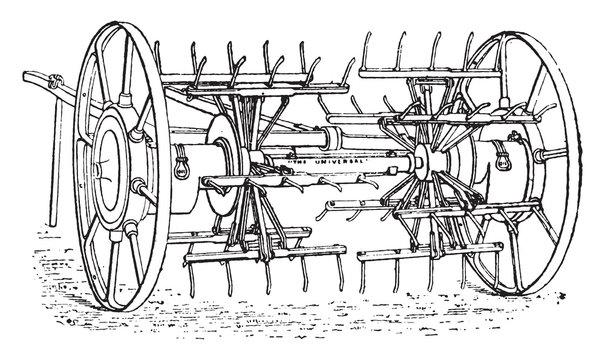 Nicholson tedder, vintage illustration.