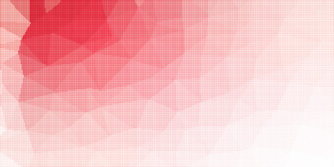 Abstract light red white low poly halftone pattern	