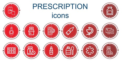 Editable 14 prescription icons for web and mobile