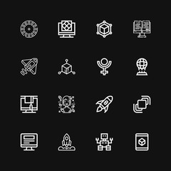 Editable 16 futuristic icons for web and mobile