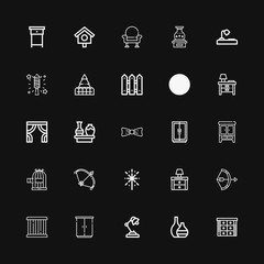 Editable 25 decor icons for web and mobile