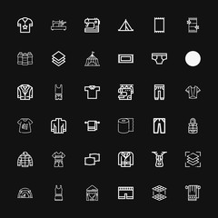 Editable 36 textile icons for web and mobile
