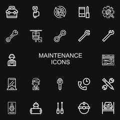 Editable 22 maintenance icons for web and mobile