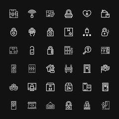 Editable 36 closed icons for web and mobile