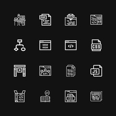 Editable 16 programming icons for web and mobile