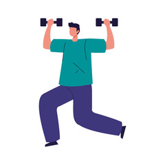 weightlifting athlete, strong man on white background vector illustration design