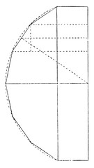 Center of gravity of a portion of a regular polygon, vintage illustration. - obrazy, fototapety, plakaty