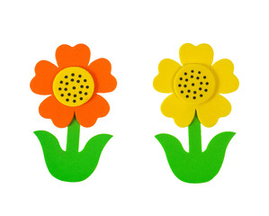  Sunflowers Plastic Model isolated on White Background with clipping path included.