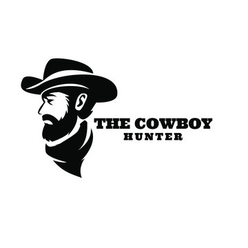 american Western Bandit Wild West Cowboy Gangster with Bandana Scarf Mask Logo illustration