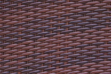 Modern pattern of artificial rattan, red and brown texture, abstract background. 