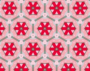 Fototapeta na wymiar seamless red geometric pattern
