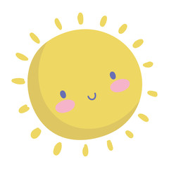 Isolated sun cartoon vector design