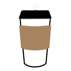 Hot Coffee Cup With Sleeve