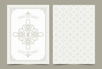 Antique greeting card with a white background.
