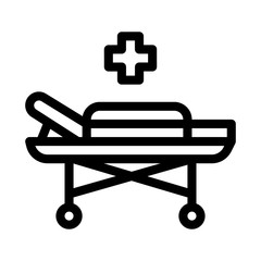 medical wheelchair icon vector. medical wheelchair sign. isolated contour symbol illustration