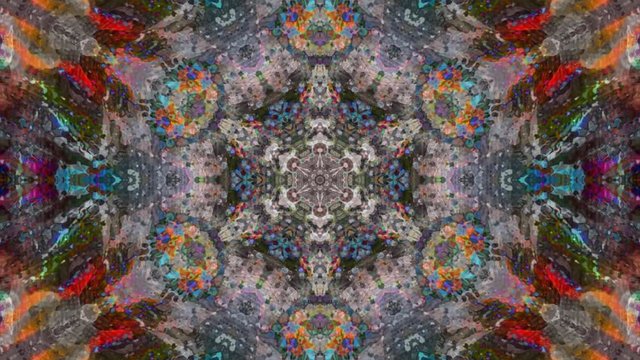 Beautiful Original Art therapy moving Mandala. Seamless loop psychotherapy. Geometric patterns to find or restore a sense of healthy mental balance. For yoga specialist, astrology, art therapist.