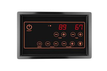 Sauna Heater Control Temperature Regulation Sensor Display. 3d Rendering