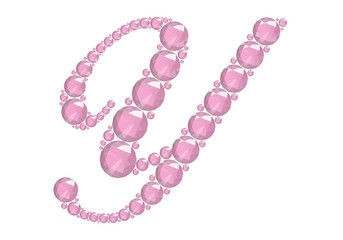 Gems alphabet. All capital letters .3D rendering