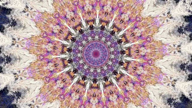Beautiful Original Art therapy moving Mandala. Seamless loop psychotherapy. Geometric patterns to find or restore a sense of healthy mental balance. For yoga specialist, astrology, art therapist.