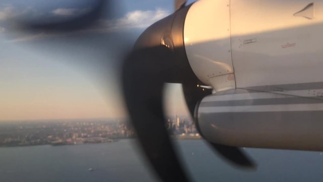 A view of the propeller as we approach Toronto, Canada.