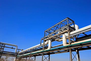 The pipeline on the industrial equipment