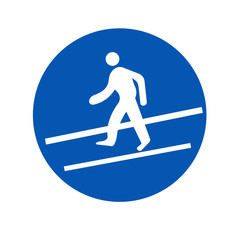 Walk-Way Symbol,Vector Illustration, Isolate On White Background Icon. EPS10