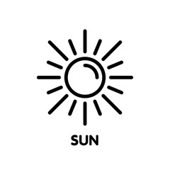 Sun outline icon design illustration on white background