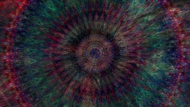 Beautiful Original Art therapy moving Mandala. Seamless loop psychotherapy. Geometric patterns to find or restore a sense of healthy mental balance. For yoga specialist, astrology, art therapist.