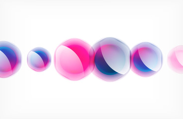 Abstract background - glass shiny transprent hexagon shapes overlapping eath other. Vector Illustration For Wallpaper, Banner, Background, Card, Book Illustration, landing page