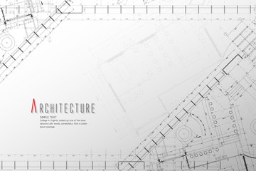 Architecture and Blueprint background.paper art style.