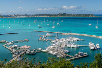 High point view of the marina on french st.martin