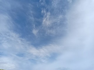 black and white clouds with blue sky