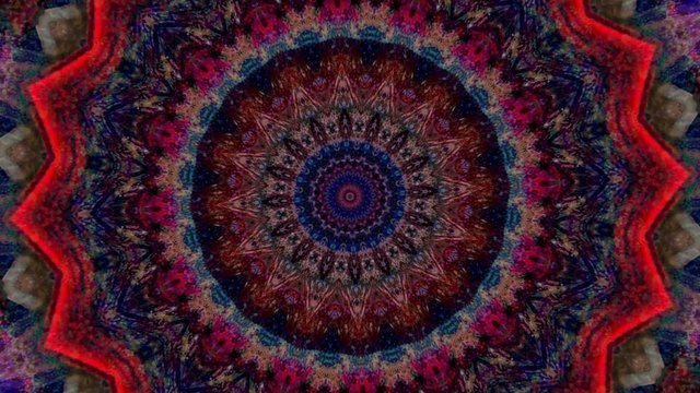 Beautiful Original Art therapy moving Mandala. Seamless loop psychotherapy. Geometric patterns to find or restore a sense of healthy mental balance. For yoga specialist, astrology, art therapist.
