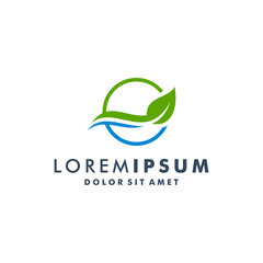 Nature leaf logo template design vector