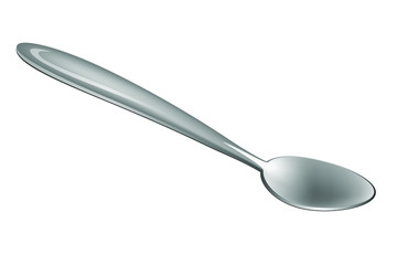 Vector illustration spoon drawing 3D