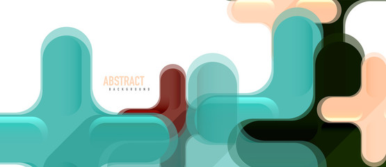 Glossy multicolored plastic style cross composition, x shape design, techno geometric modern abstract background. Trendy abstract layout template