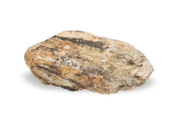 .Spodumene mineral isolated on white background