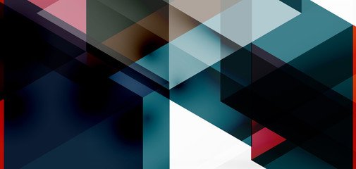 Geometric abstract background, mosaic triangle and hexagon shapes. Trendy abstract layout template for business or technology presentation, internet poster or web brochure cover, wallpaper