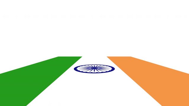 Indian flag intro clean graphics with white background