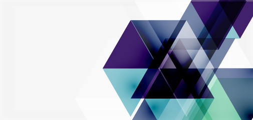 Fototapeta premium Geometric abstract background, mosaic triangle and hexagon shapes. Trendy abstract layout template for business or technology presentation, internet poster or web brochure cover, wallpaper