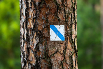 Naklejka premium Niebieski szlak