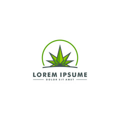 Fototapeta premium Abstract Marijuana leaf icon logotype