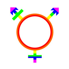 Sex vector icon isolated on white background. LGBT symbol