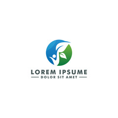 Fototapeta premium Creative people logo design template, Community care icon symbol - Vector