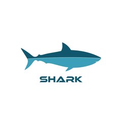 Fototapeta premium Sea fish of shark icon isolated on white background