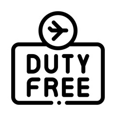 duty free sign icon vector. duty free sign sign. isolated contour symbol illustration