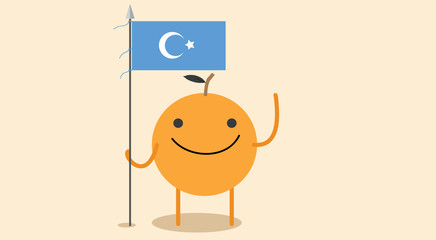 orange vector character expression. cute cartoon vector. Fruit and Food Cartoons