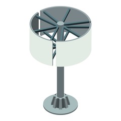 Roundabout advertising pillar icon. Isometric of roundabout advertising pillar vector icon for web design isolated on white background