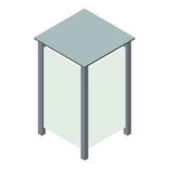 City station advertising icon. Isometric of city station advertising vector icon for web design isolated on white background