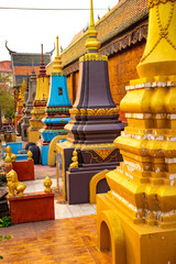 A beautiful view of  buddhist temple at Siem Reap, Cambodia.